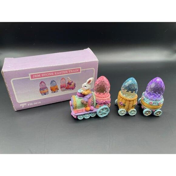 Vintage 1995 Small Jem Stone Easter Train - Picture 1 of 6